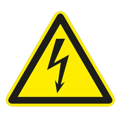 Warning against electrical voltage
